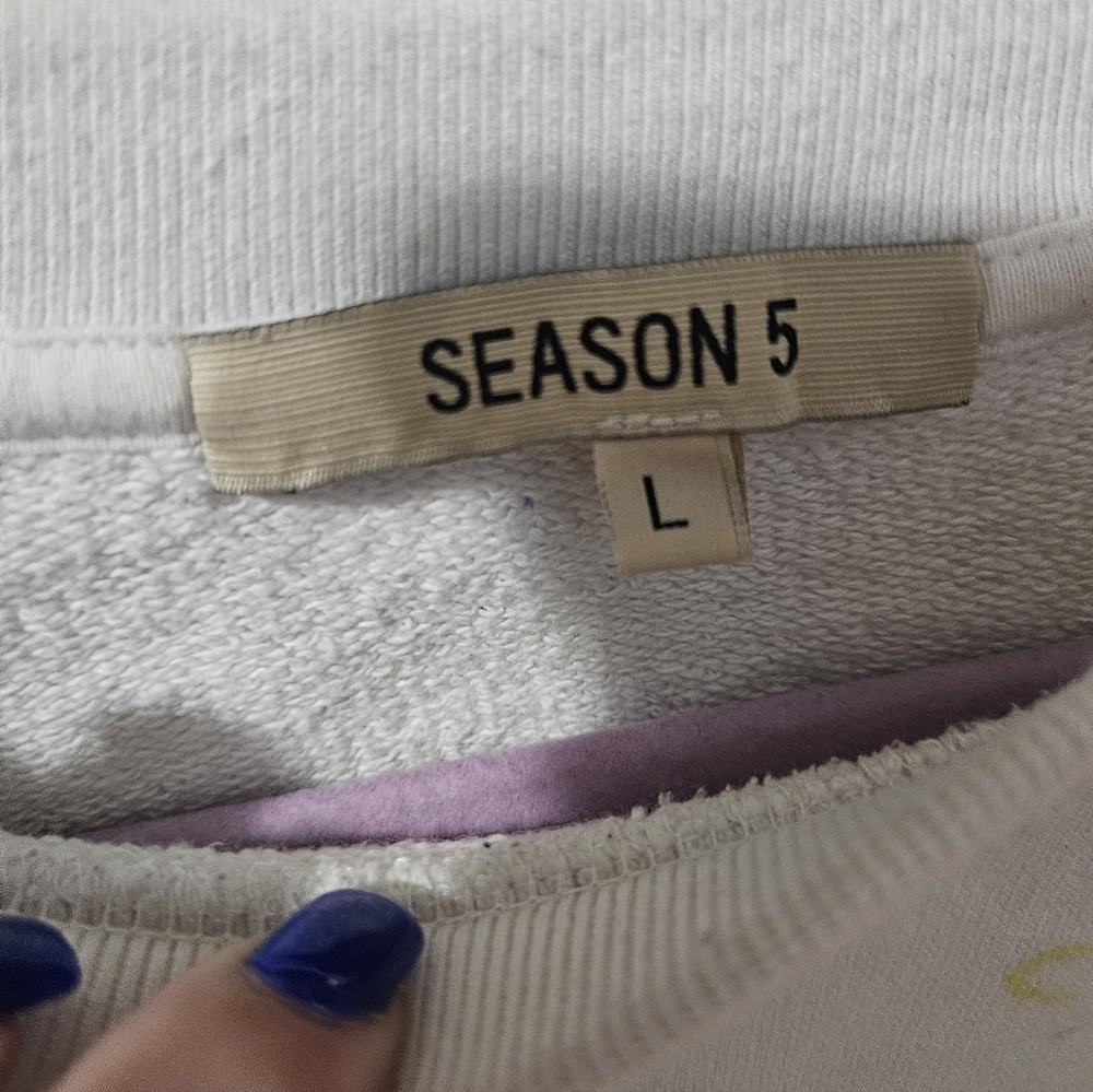 Adidas Yeezy Season 5 Multicolor Graphic Sweatshirt Size L - Picture 5 of 7